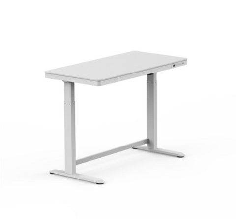 UP-IN-ONE STANDING DESK WITH DRAWER (WOODEN) - White (EW8-02W)