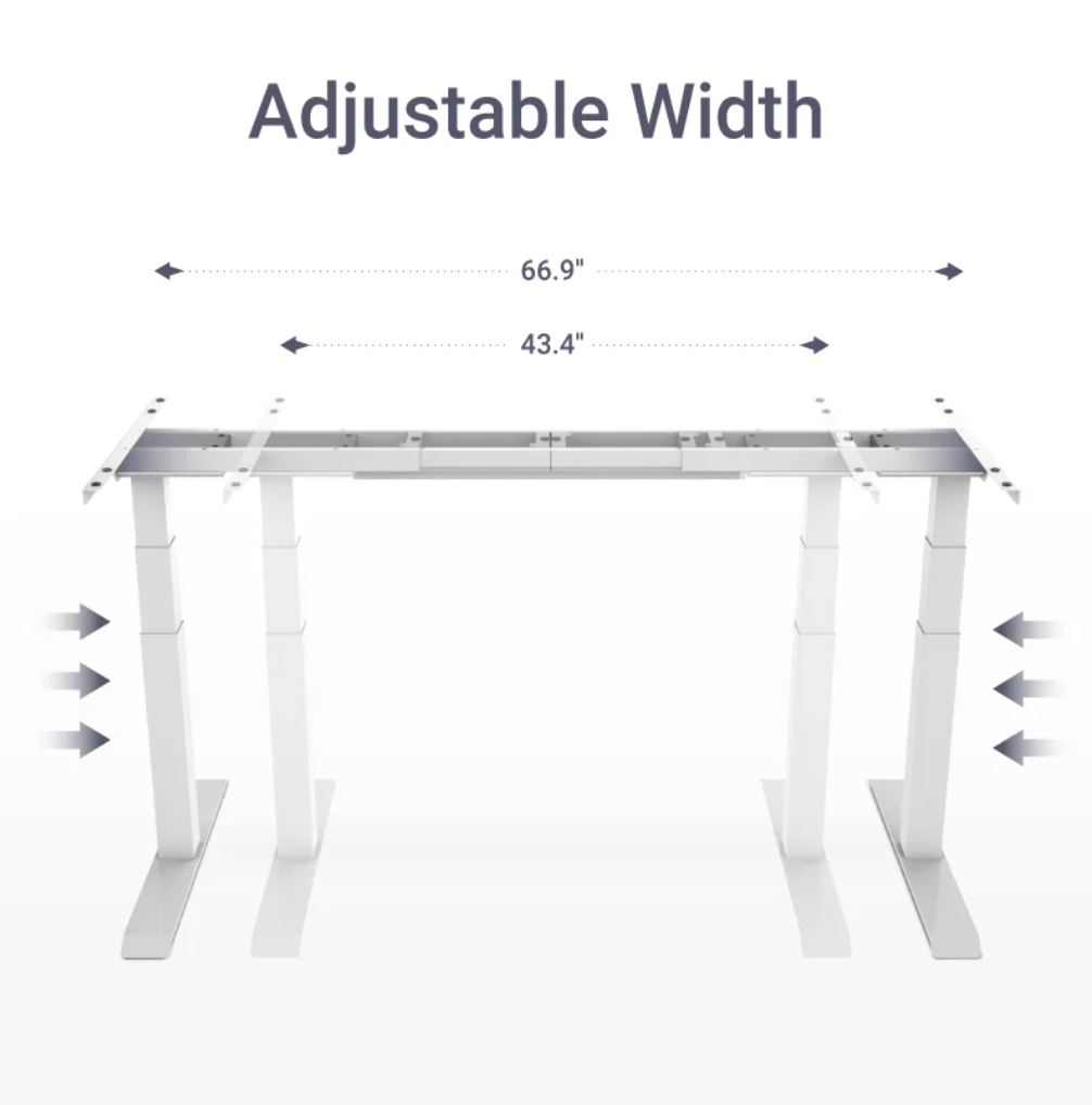 三節式電動升降桌 Standing Desk – UPPERSPOTS人體工學專家