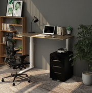 PRO V STANDING DESK-Oak_Black (E7-01B)