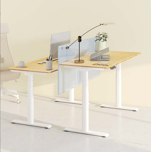 OVAL UP STANDING DESK-BLACK_WHITE (E8-04W)