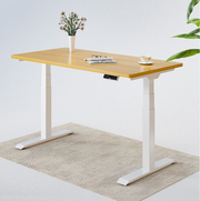 V Standing Desk - Oak_Black (EC3-01B)