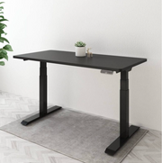 V Standing Desk - Oak_Black (EC3-01B)