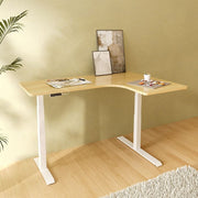 L-SHAPED 2-LEGS UP STANDING DESK - WHITE (E1L-02W)