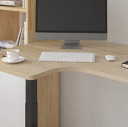 L-SHAPED 2-LEGS UP STANDING DESK - WHITE (E1L-02W)