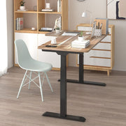 L-SHAPED 2-LEGS UP STANDING DESK - BLACK (E1L-02B)