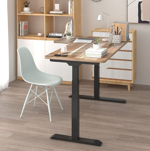 L-SHAPED 2-LEGS UP STANDING DESK - WHITE (E1L-02W)