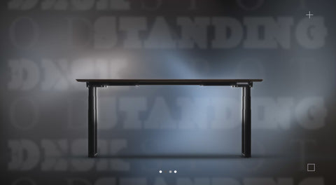 UP CONFERENCE STANDING DESK - Dark Bamboo_Black (E7Q)