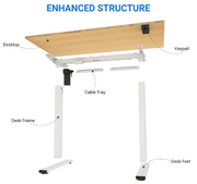 UP STANDING DESK-Walnut_White (E1-02W)