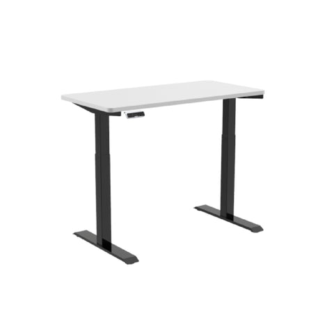 V Standing Desk - White_Black (EC3-02B)