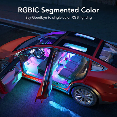 Govee RGBIC Interior Car Lights （30 Scene Mode + 4 Music Mode)-With Remote Control