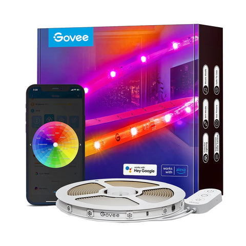 Govee RGBIC Wi-Fi + Bluetooth LED Strip Lights With Protective Coating | WI-FI + 藍牙 LED 燈帶