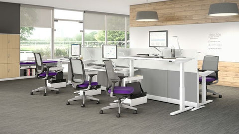 UE-005 Six-person high adjustable desk