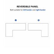 L-SHAPED 2-LEGS UP STANDING DESK - WHITE (E1L-02W)