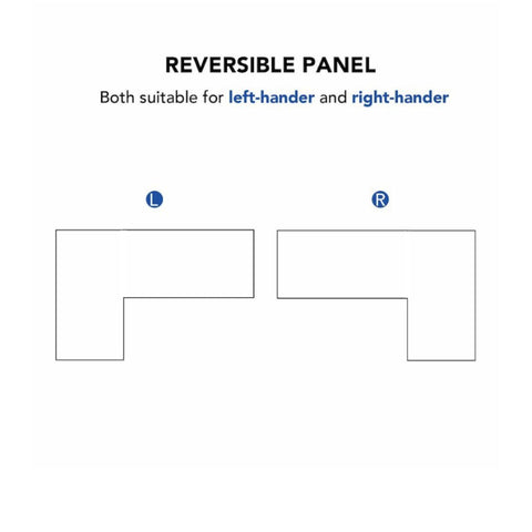 L-SHAPED 2-LEGS UP STANDING DESK - WHITE (E1L-02W)