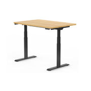 OVAL UP STANDING DESK-OAK_BLACK (E8-01B)