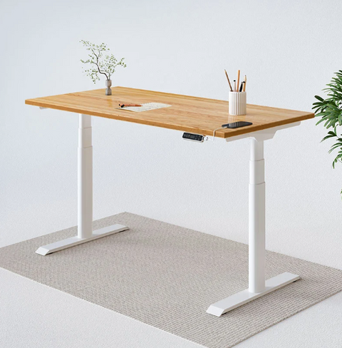 OVAL UP STANDING DESK-White_Balck (E8-03B)