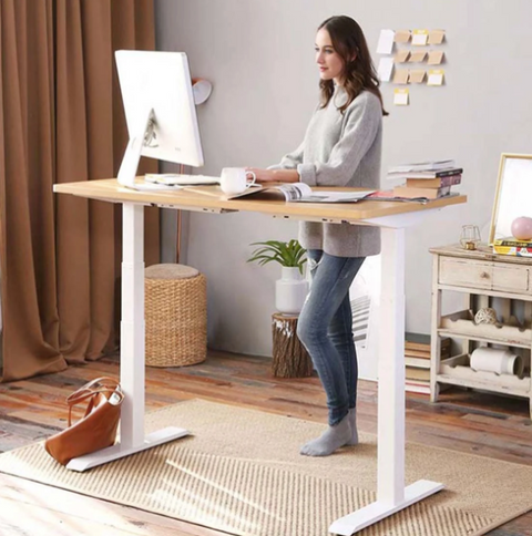 PRO V STANDING DESK-Oak_White (E7-01W)