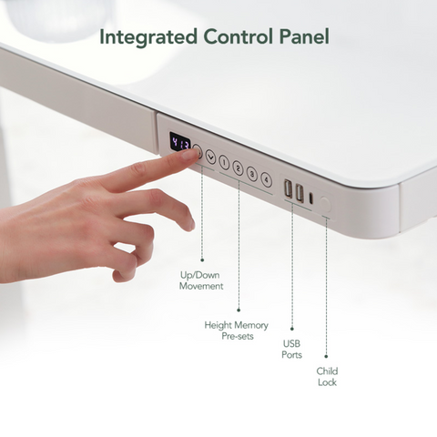 UP-IN-ONE STANDING DESK WITH DRAWER (WOODEN) - White (EW8-02W)