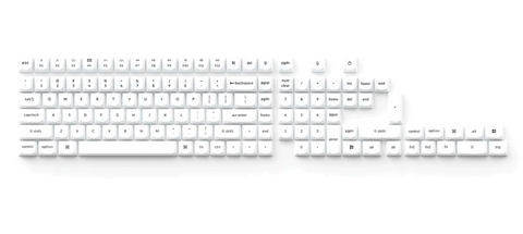 Keychron Double Shot PBT OSA Full Set Keycap Set - Shell White ｜  Keychron Double Shot PBT OSA全套鍵帽組-貝殼白