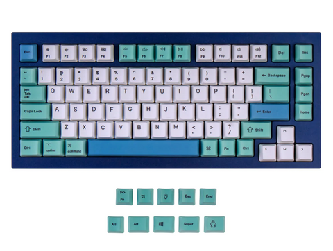 Keychron OEM Dye-Sub PBT Keycap Set - Iceberg (Q1/Q2/K2) ｜ Keychron OEM Dye-Sub PBT 鍵帽套裝 - Iceberg (Q1/Q2/K2)