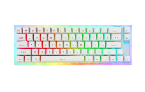 Womier 66% Semitransparent Hotswappable Mechanical Keyboard | Womier 66%半透明可換軸機械鍵盤