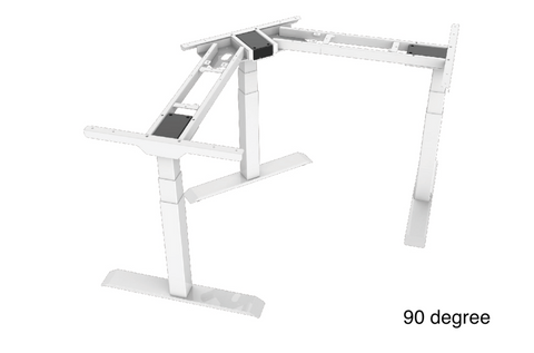 L-Shaped Up Standing Desk - Oak_White (E7L-01W)