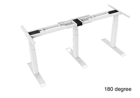 L-Shaped Up Standing Desk - Oak_White (E7L-01W)