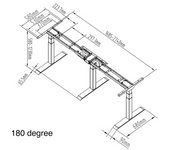 L-SHAPED UP STANDING DESK - OAK_BLACK (E7L-02B)